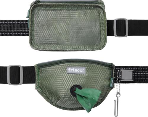 Show full view: Frisco Outdoor Running Belt with Bungee Dog Leash, Green, SM slide 4 of 9