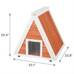 Frisco Outdoor Wooden A-Frame Cat House, Medium slide 2 of 6
