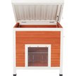 Show in main carousel: Frisco Outdoor Wooden Cat House with Retractable Roof, Brown slide 5 of 9