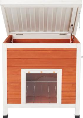 Show full view: Frisco Outdoor Wooden Cat House with Retractable Roof, Brown slide 5 of 9