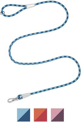 Show full view: Frisco Outdoor Woven Jacquard Nylon Dog Collar, River Blue, Extra Small, Neck: 8-12-in, Width: 5/8th -in + Waterproof Stinkproof PVC Rope Leash, River Blue, 6 Ft. slide 6 of 9
