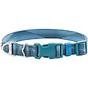 Frisco Outdoor Woven Jacquard Nylon Dog Collar, River Blue, MD - Neck: 14-20-in, Width: 3/4-in