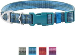 Frisco Outdoor Woven Jacquard Nylon Dog Collar, River Blue, Small - Neck: 10-14-in, Width: 5/8-in + Waterproof Stinkproof PVC Rope Leash, River Blue, 6 Ft. slide 2 of 9