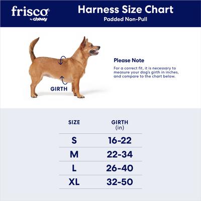 Show full view: Frisco Padded No Pull Dog Harness, Black, L- Girth 26 to 40-in slide 6 of 10