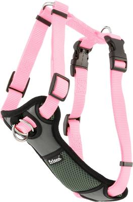 Show full view: Frisco Padded Nylon No Pull Harness, Pink, 22 to 34-in chest + Traffic Leash with Padded Handles & Poop Bag Dispenser, Pink, 6-ft long slide 4 of 9