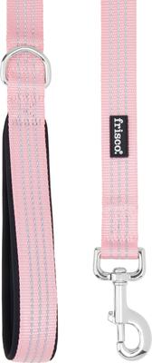 Show full view: Frisco Padded Nylon No Pull Harness, Pink, 22 to 34-in chest + Traffic Leash with Padded Handles & Poop Bag Dispenser, Pink, 6-ft long slide 8 of 9