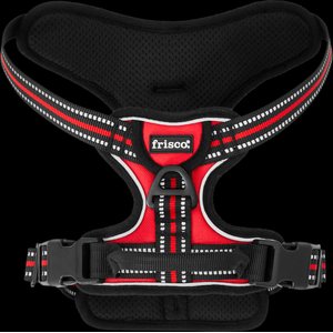 Frisco Padded Reflective Harness, Red, Medium