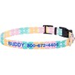 Show in main carousel: Frisco Pastel Tie Dye Polyester Personalized Dog Collar, Medium: 14 to 20-in neck, 3/4-in wide slide 1 of 6