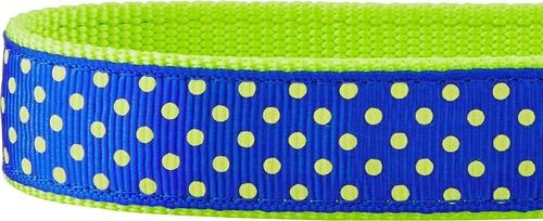 Show full view: Frisco Patterned Nylon Dog Collar, Lime Polka Dot, Large: 18 to 26-in neck, 1-in wide slide 4 of 7