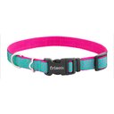 Frisco Patterned Nylon Dog Collar, Pink Polka Dot, Med: 14 to 20-in neck, 3/4-in W