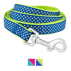 Frisco Patterned Nylon Dog Leash, Lime Polka Dot, Medium: 6-ft long, 3/4-in wide