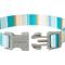 Show in main carousel: Frisco Patterned Polyester Dog Collar, Barcode Stripe Baltic Teal, Small slide 3 of 11