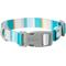 Show in main carousel: Frisco Patterned Polyester Dog Collar, Barcode Stripe Baltic Teal, X-Small slide 1 of 10
