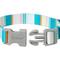 Show in main carousel: Frisco Patterned Polyester Dog Collar, Barcode Stripe Baltic Teal, X-Small slide 2 of 10