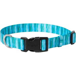 Frisco Patterned Polyester Dog Collar, River Watercolor, Large/X-Large