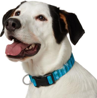 Show full view: Frisco Patterned Polyester Dog Collar, River Watercolor, Large/X-Large slide 3 of 10