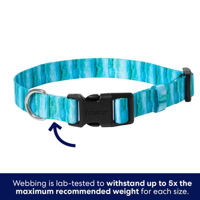 Show full view: Frisco Patterned Polyester Dog Collar, River Watercolor, Large/X-Large slide 4 of 10