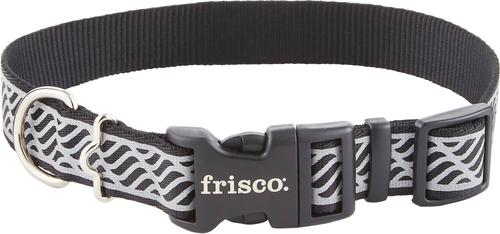 Show full view: Frisco Patterned Polyester Reflective Dog Collar, Wavy Lines, Large: 18 to 26-in neck, 1-in wide slide 4 of 8