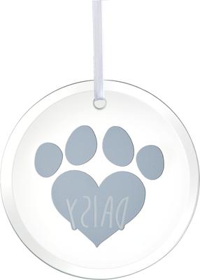 Show full view: Frisco Christmas Paw Glass Personalized Ornament slide 4 of 6