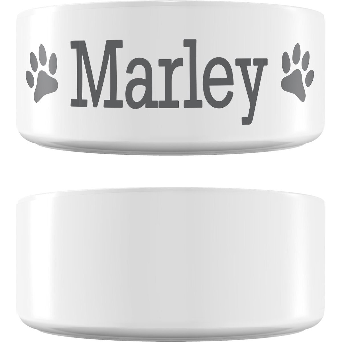 Frisco Paw Print Ceramic Personalized Dog Bowl, 2.75 cup