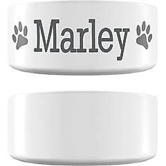 Frisco Paw Print Ceramic Personalized Dog Bowl, 2.75 cup