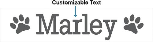 Show full view: Frisco Paw Print Ceramic Personalized Dog Bowl, 2.75 cup slide 2 of 7