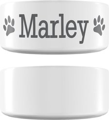 Frisco Paw Print Ceramic Personalized Dog Bowl, 5 cup