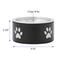 Show in main carousel: Frisco Paw Print Non-Skid Stainless Steel Dog & Cat Bowl, Black, Small: 1 cup slide 2 of 9