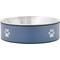 Show in main carousel: Frisco Paw Print Non-Skid Stainless Steel Dog & Cat Bowl, Blueberry, Medium: 5 cup slide 1 of 9