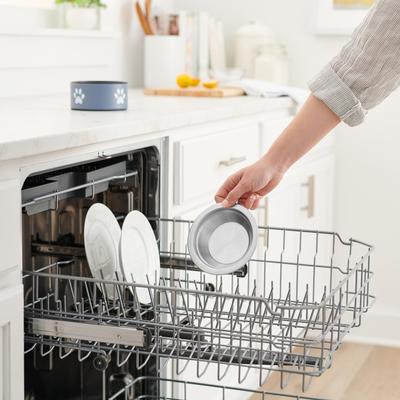 Show full view: Frisco Paw Print Non-Skid Stainless Steel Dog & Cat Bowl, Blueberry, Small: 1 cup slide 7 of 9