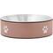 Show in main carousel: Frisco Paw Print Non-Skid Stainless Steel Dog & Cat Bowl, Champagne, Medium: 5 cup slide 1 of 9