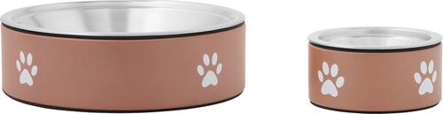 Show full view: Frisco Paw Print Non-Skid Stainless Steel Dog & Cat Bowl, Champagne, Medium: 5 cup slide 5 of 9