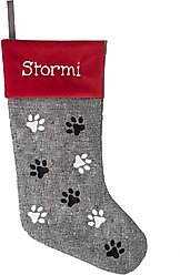 Frisco Paw Print Personalized Dog & Cat Stocking