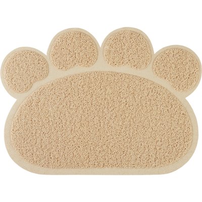 Frisco Frisco Paw Shaped Cat Litter Mat, Beige