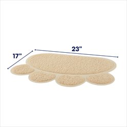 Frisco Paw Shaped Cat Litter Mat, Beige slide 2 of 4