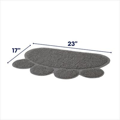 Show full view: Frisco Paw Shaped Cat Litter Mat, Grey slide 2 of 5