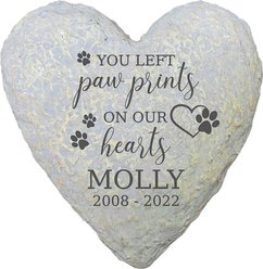 Frisco "Paws On Our Hearts" Heart Personalized Garden Stone, Small