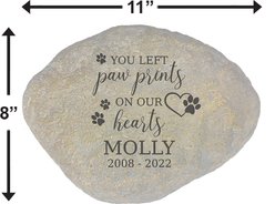 Frisco "Paws On Our Hearts" Personalized Garden Stone, Large slide 2 of 5