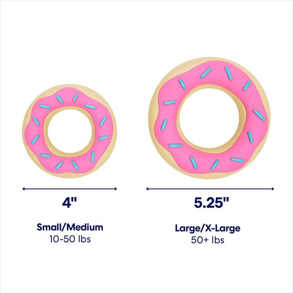 Show full view: Frisco Peanut Butter Flavored Donut Rubber Chew Dog Toy for Heavy Chewers, Large/X-Large slide 2 of 9
