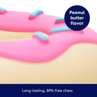Show full view: Frisco Peanut Butter Flavored Donut Rubber Chew Dog Toy for Heavy Chewers, Small/Medium slide 3 of 9
