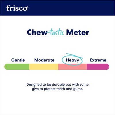 Frisco Peanut Butter Flavored Donut Rubber Chew Dog Toy for Heavy Chewers