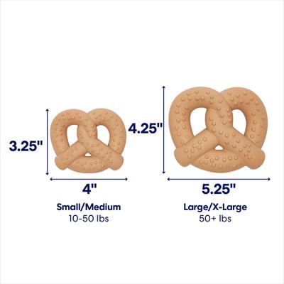 Frisco Peanut Butter Flavored Pretzel Rubber Chew Dog Toy for Heavy Chewers