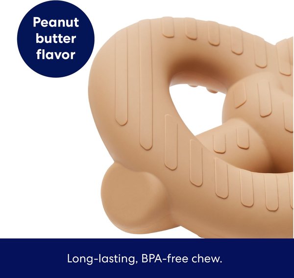 Show full view: Frisco Peanut Butter Flavored Pretzel Rubber Chew Dog Toy for Heavy Chewers, Large/X-Large slide 3 of 9