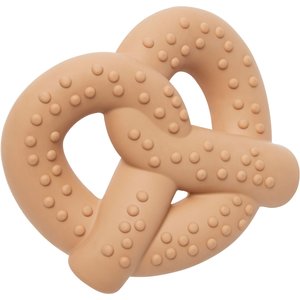 Frisco Peanut Butter Flavored Pretzel Rubber Chew Dog Toy for Heavy Chewers, Small/Medium
