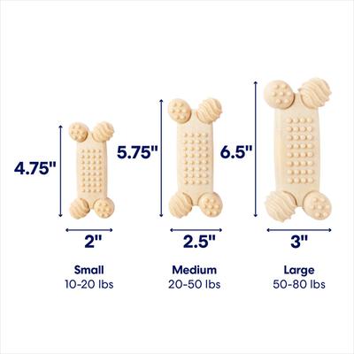 Show full view: Frisco Peanut Butter Flavored Textured Bone Nylon Chew Dog Toy for Heavy Chewers, Large slide 2 of 10