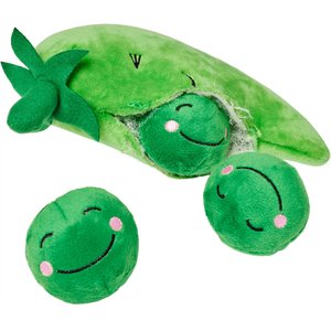 Frisco Peapod & Peas 2-in-1 Rip for Surprise Plush Squeaky Dog Toy, Small