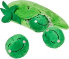 Frisco Peapod & Peas 2-in-1 Rip for Surprise Plush Squeaky Dog Toy, Small