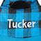 Show in main carousel: Frisco Personalized Boulder Plaid Insulated Dog & Cat Puffer Coat, Blue, XXX-Large slide 5 of 9
