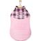 Show in main carousel: Frisco Personalized Boulder Plaid Insulated Dog & Cat Puffer Coat, Pink, Small slide 1 of 10