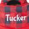 Show in main carousel: Frisco Personalized Boulder Plaid Insulated Dog & Cat Puffer Coat, Red, Small slide 6 of 10